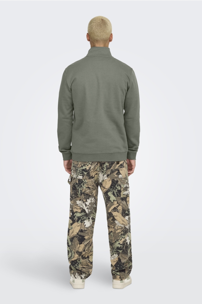 ONSCURATED REG HALF ZIP SWEAT 22030922 Castor Gray